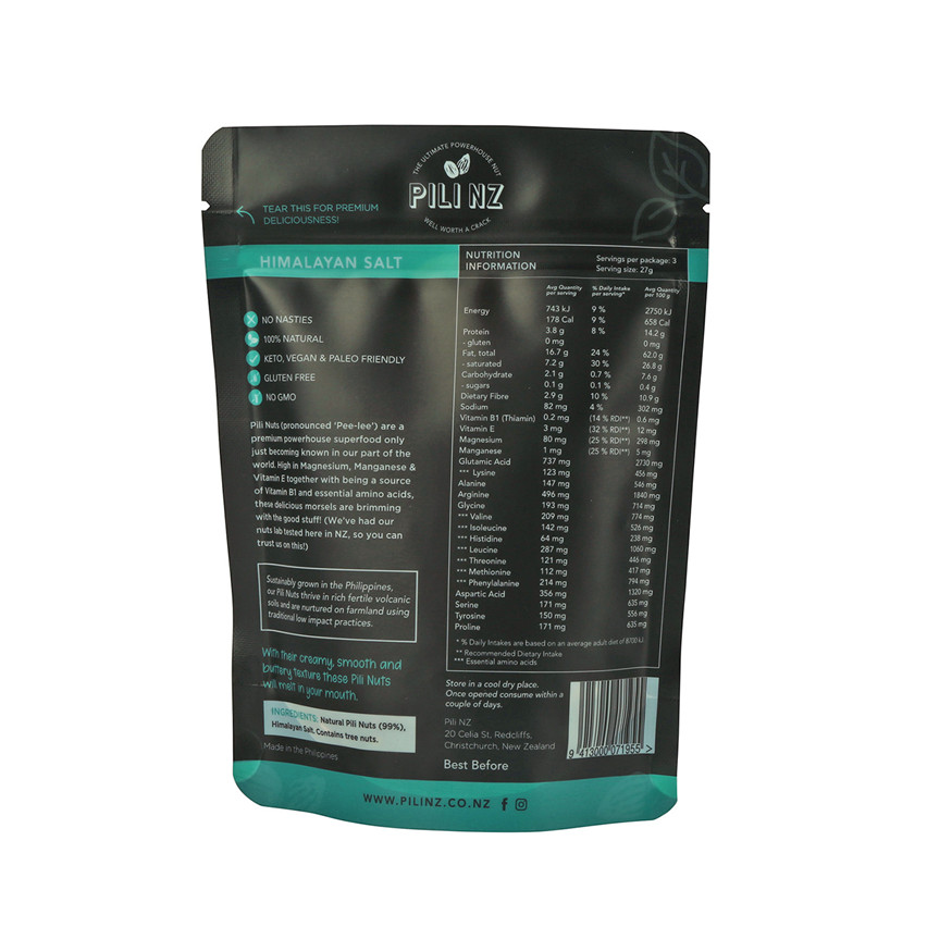 High Quality Biodegradable Natural Stand Up Nuts Packaging Solutions Wholesale