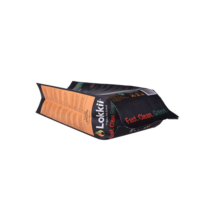 Custom side gusset bag kraft paper charcoal pouch with printing
