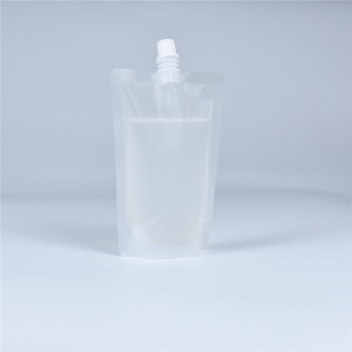 Custom recycled poly plastic bags with spout for liquid products - Buy ...