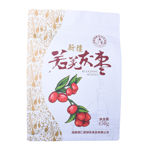 Custom print good price eight side seal laminated pouch bag for dried fruit