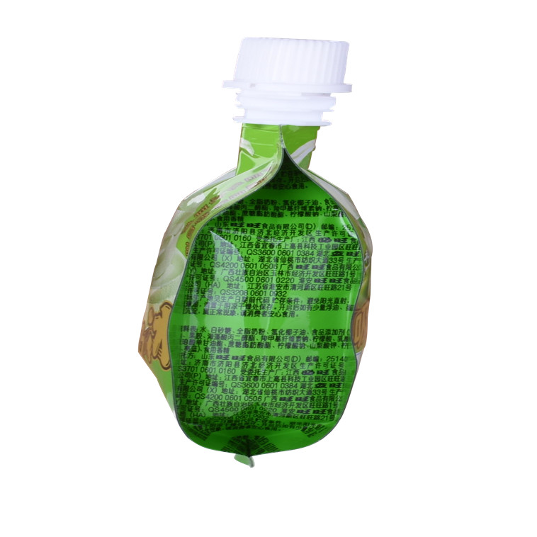 Green PE Tomato Sauce Packaging Liquid Sample Pouch