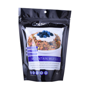 500g plastic foil bag cereal packaging bag with zipper