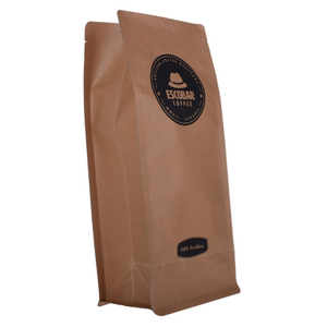 High Quality Resealable Top Zipper Flat Bottom Bag For Coffee