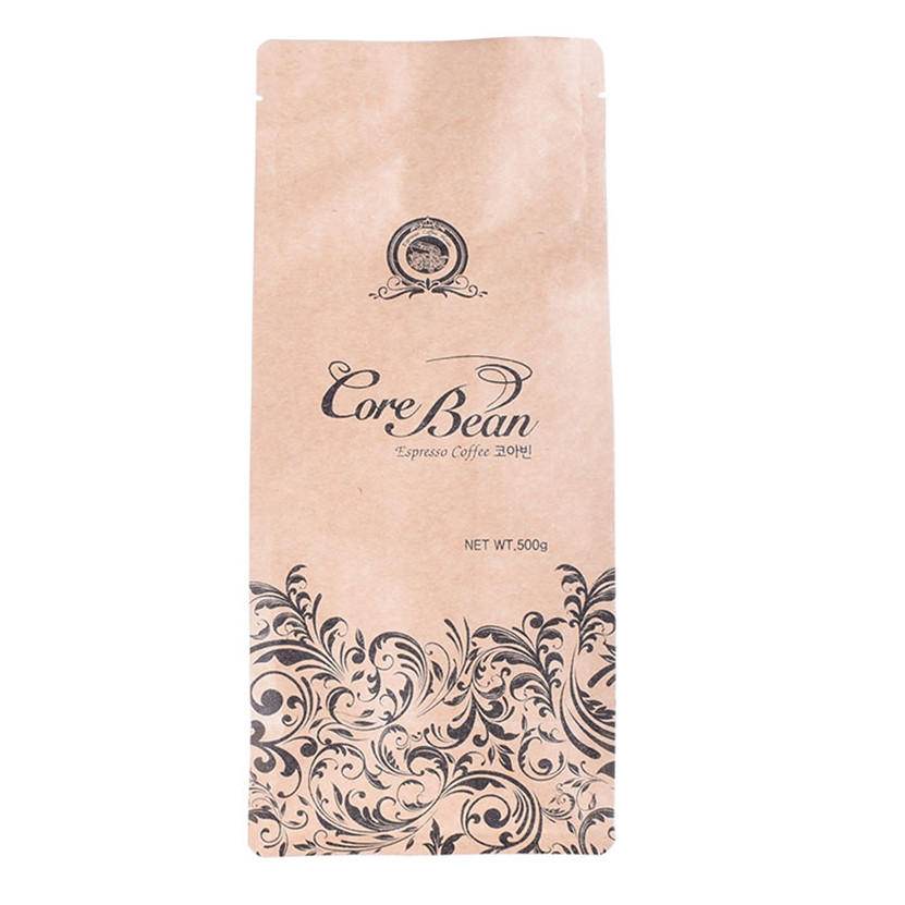 Custom Logo Printing Flat Bottom Biodegradable Packing Tea Bag With Tear Notch