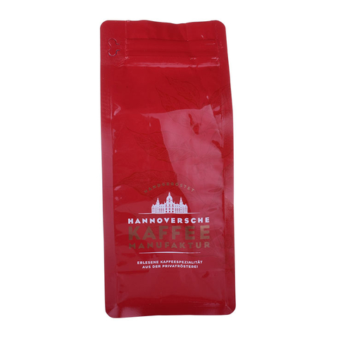 Biodegradable Eight Side Seal Flat Bottom One Way Valve Ground Coffee Bags