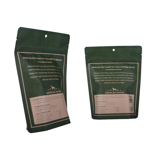 Organic stand-up brown kraft paper bag for beef jerky doypack