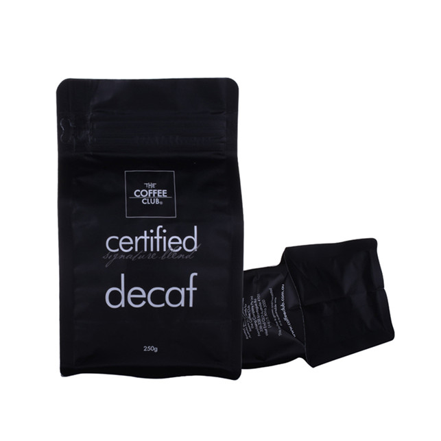 Eco friendly 250g cafe packaging pouch with pocket zipper 