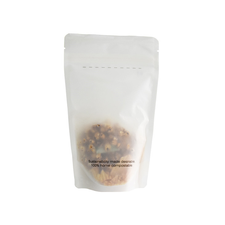 High Quality Matte Printing Biodegradable Round Bottom Zipper Bag Wholesale