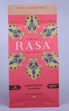 Biodegradable Ziplock Box Bottom Coffee Paper Packaging Bag Factory From China