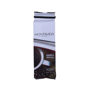 Resealable Aluminum Foil One Way Ventilation Valve Coffee Bag with Tin Tie