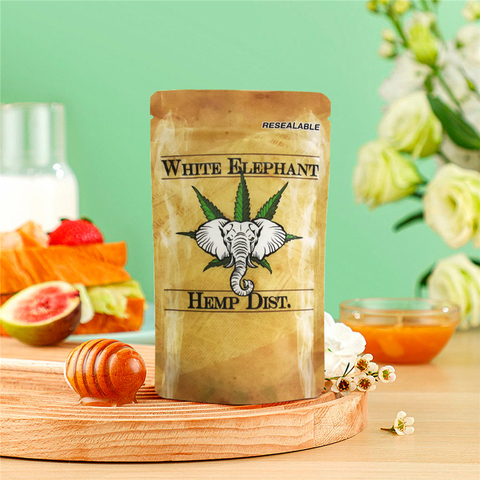 Custom Printed Recyclable CBD Child Resistant Reclosable Ziplock Bags for Weed