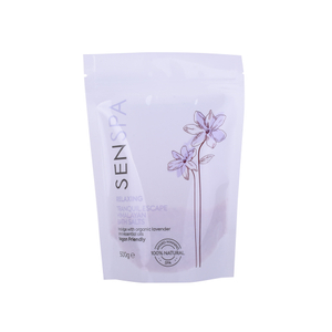 Eco Friendly Sustainable Recyclable Stand Up SPA Bath Salt Bag with Window