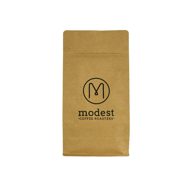 Custom Logo Biodegradable Flat Bottom Coffee Bags