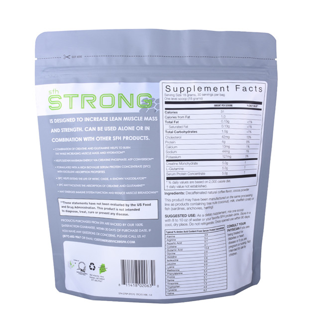 Custom heat seal sustainable packing pouches for spices packaging for bars granola bar packaging material