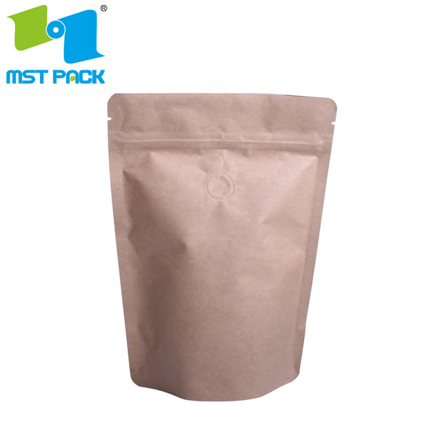 Clear cellophane bag compostable material coffee bean bag gusset ...