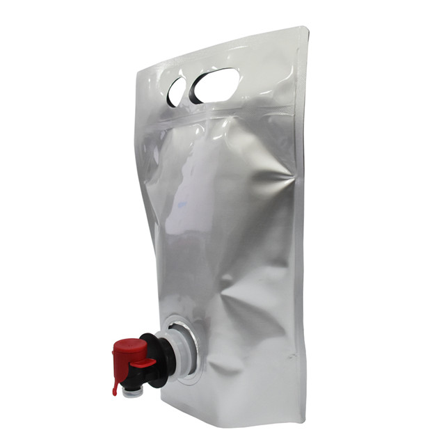 Renewable Ziplock Top plastic zip pouch plastic wine bag