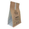 High Quality Quad Seal Waitrose Compostable Packaging Flat Bottom Pouch with Zipper Malaysia 12 Oz Coffee Bags