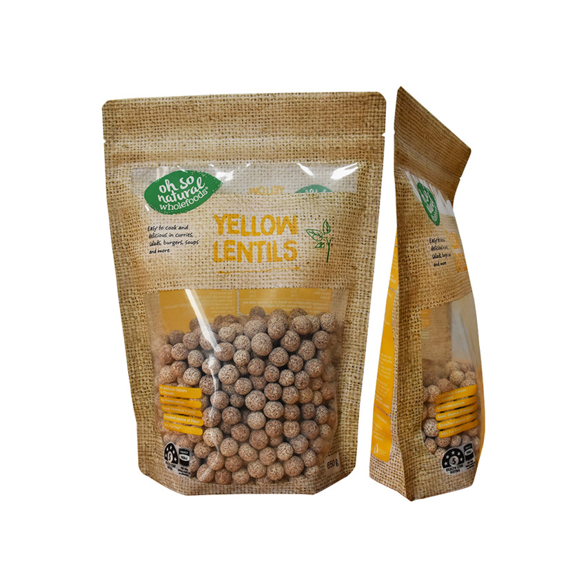 Zipper Recycled Compostable Films Stand Up Bags Wholesale Food Bags Packaging