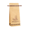 Low Moq Black Matte Resealable Paper Stand Up Clear Personalized Coffee Bag