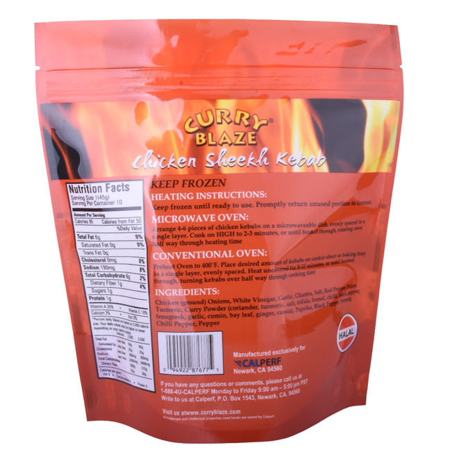 Factory standard top zip 2 mil gusseted poly bags biodegradable Chili Powder Packaging