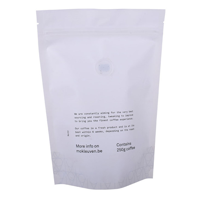 Glossy Finish plastic mylar recyclable coffee bag with barrier
