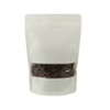 Top Quality Compostable White Paper Stand Up Food Bag with Window Wholesale