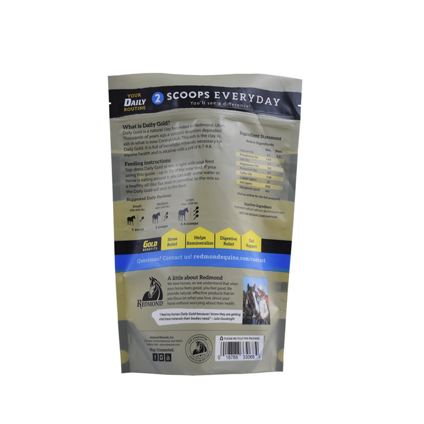 Custom Made Stand Up Pet Treats Pouch Bags with Window Wholesale