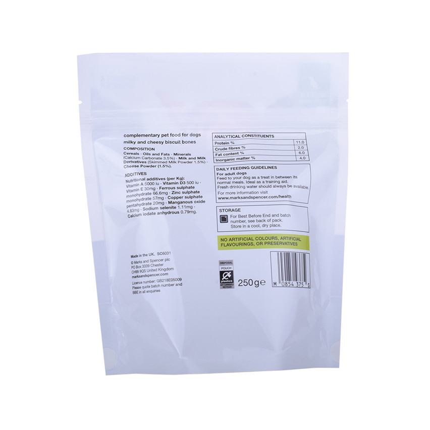 Bio Custom Made Compostable Stand Up Pet Food Bag Wholesale