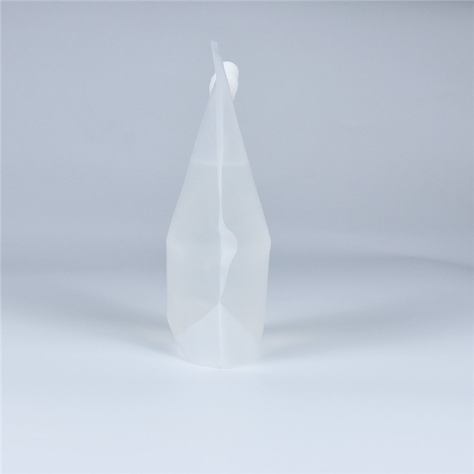 Recyclable clear standup water bag with spout
