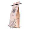 Compostable block bottom kraft paper coffee bags printed with round corner