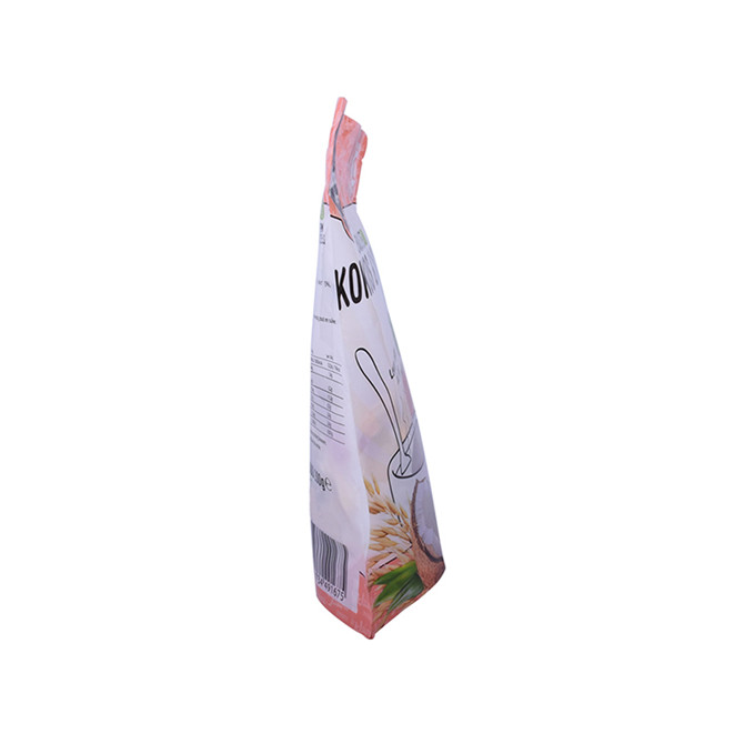 Laminated custom biodegradable pouches with zipper for oats
