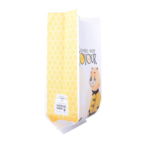 Inventory Foil Lined quad seal polythene bag printing paper bag for bread packaging artisan bread bags