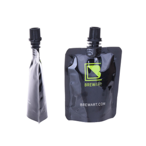 Laminated 100ml liquid bags printed with spout for beer