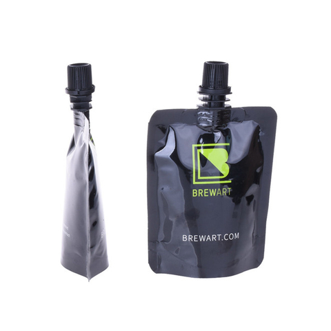 Laminated 100ml liquid bags printed with spout for beer
