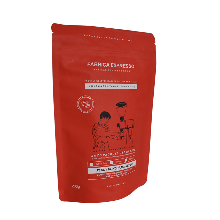 Eco Friendly Compostable Custom Design Stand Up Coffee Packaging Canada Wholesale