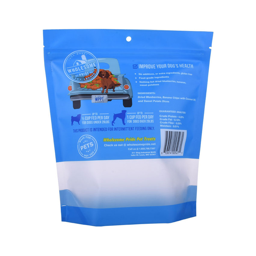 Top Quality Customized Print Small Eco Plastic Stand Up Pet Food Pouch Packets