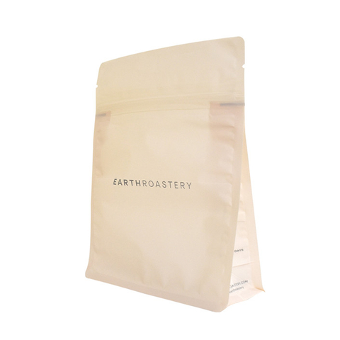 Flat bottom packaging compostable poly canada eco friendly packaging coffee pouch with zipper