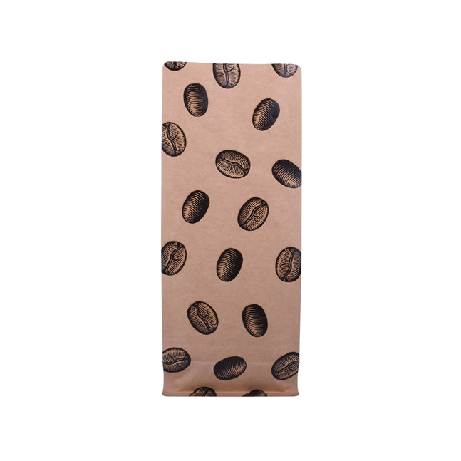 High Quality Sustainable Box Bottom Brown Paper Food Bag Wholesale