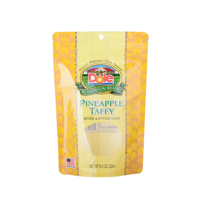 Eco friendly plastic candy packing bag zipper packaging