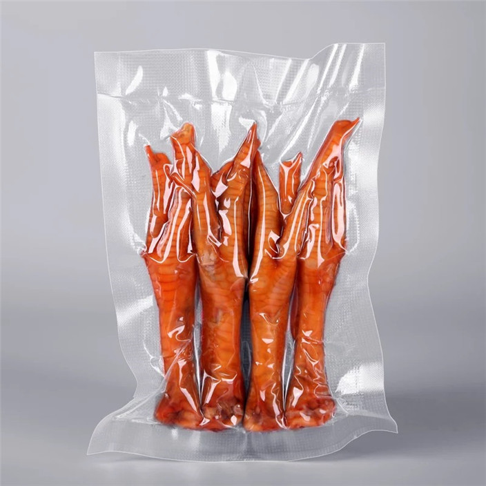 Custom heat seal translucent biodegradable packaging options vacuum pouch with texture