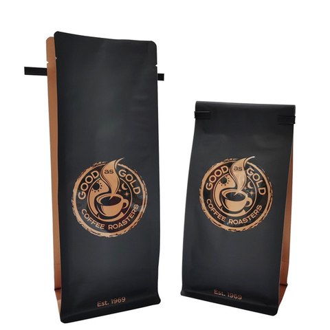 Custom Printed Flat Bottom Gusset Pouch Various Coffee Packing Bag