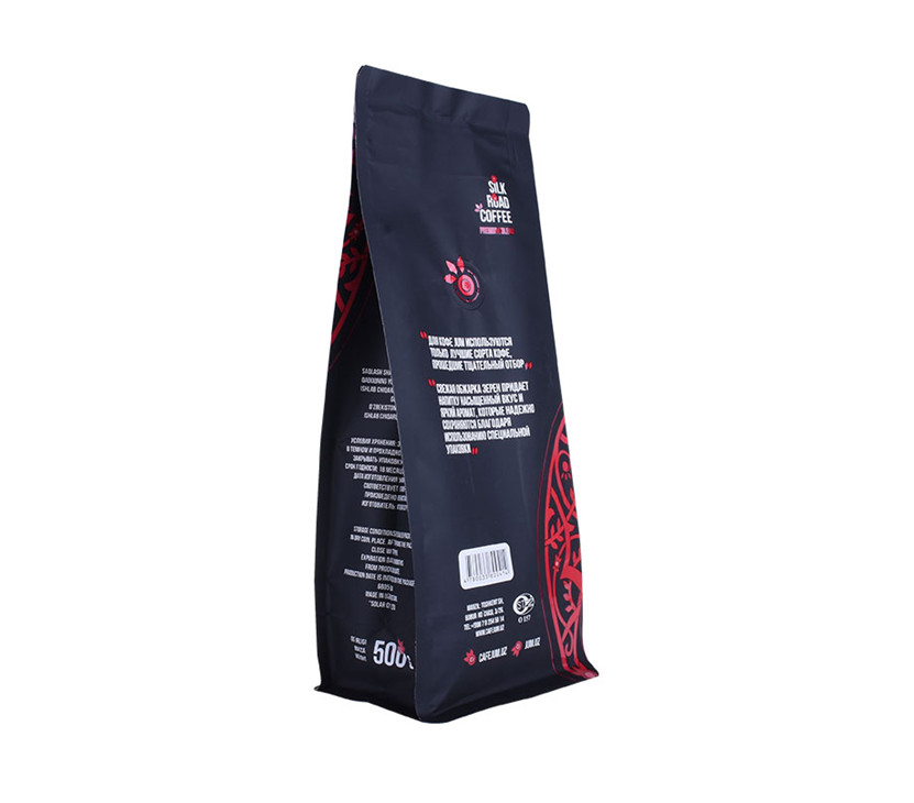 Heat Seal YC Biodegradable Black Kraft Coffee Bag