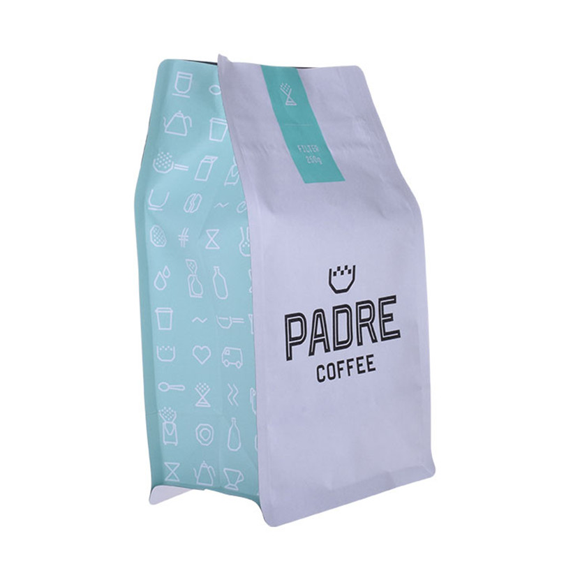 Biodegradable Polymer Material Round Bottom Empty Coffee Bag 