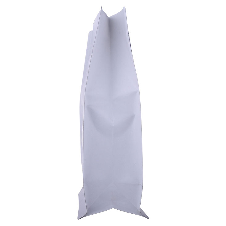 ECO Friendly Matt White One Way Valve Coffee Packaging Flat Bottom Bags