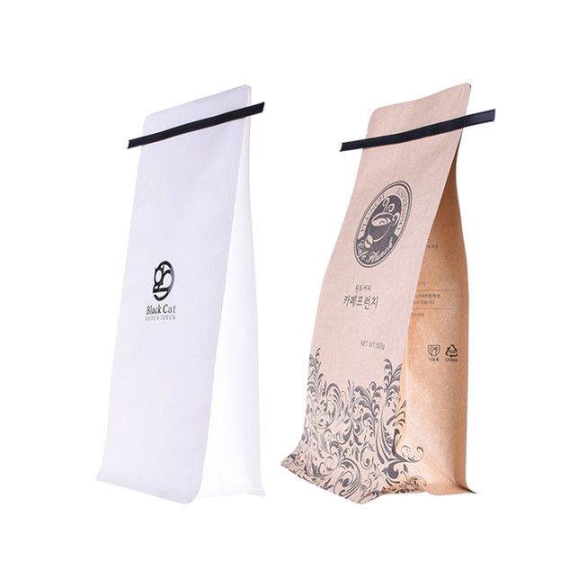 Laminated bag Organic kraft packaging for roasting coffee beans 