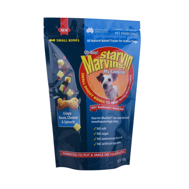 Recycling Green Plastic pet food pack stand up pouch