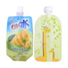 Plastic recyclable fruit jucie bag with spout pouch stand up