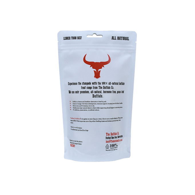 Customized Logo Factory Supply Full Matte Finish Poly Stand Up Packaging Bags