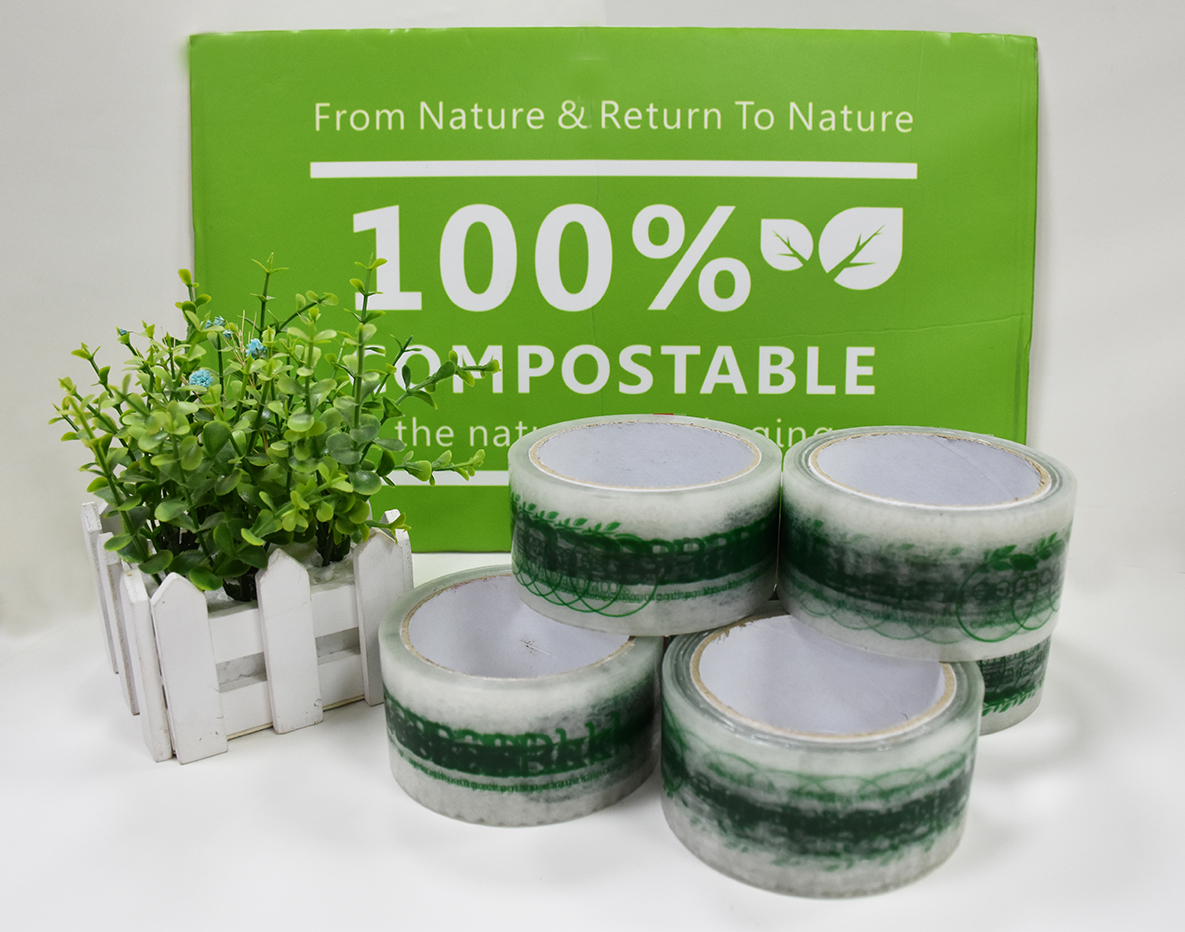 Biodegradable Compostable Packaging PLA Tape with Certification 