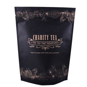 Custom Printed Fully Compostable 250 Scrub Black Coffee Bag with One Way Valve